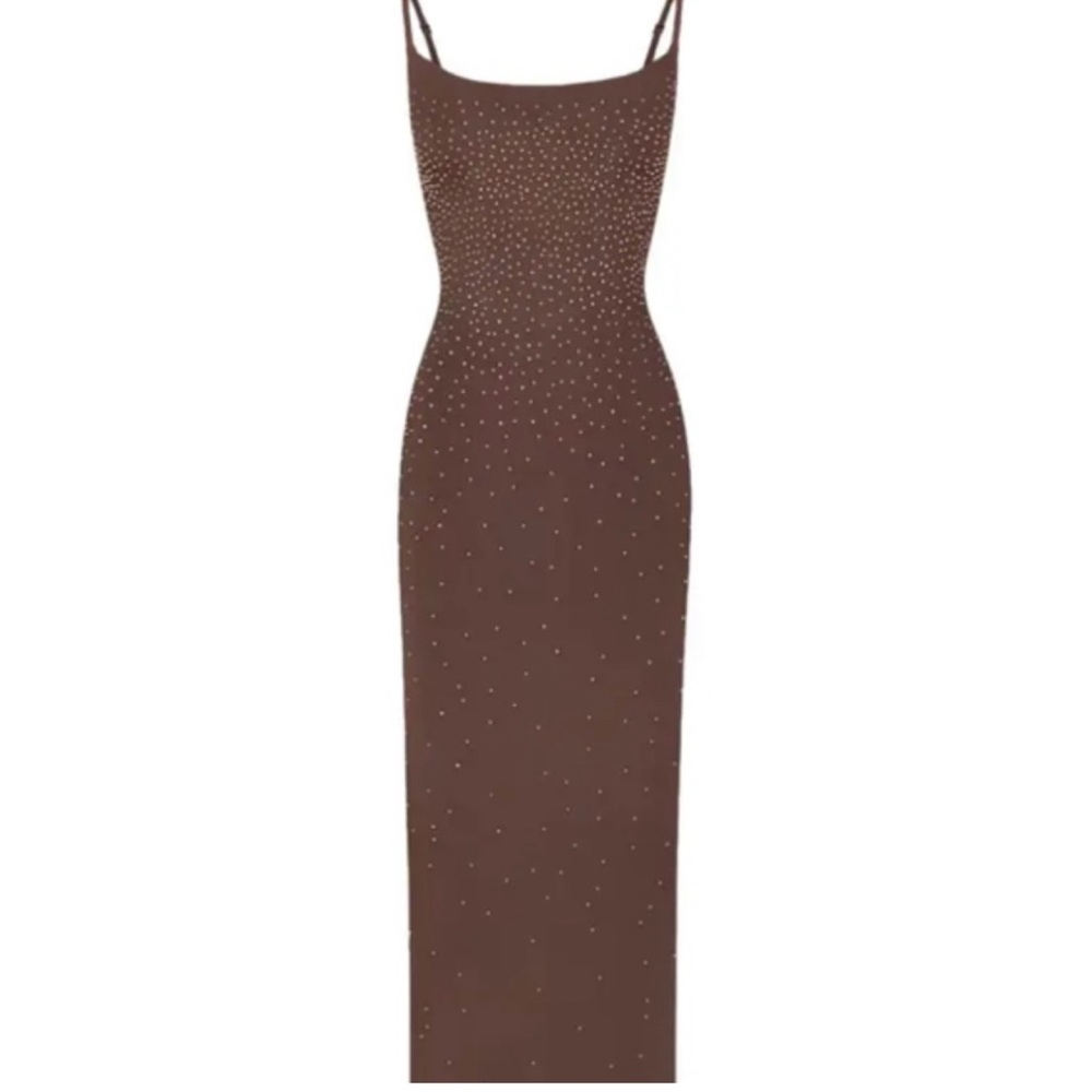 SWAROVSKI X SKIMS COCA JELLY CHEER CAMI LONG DRESS